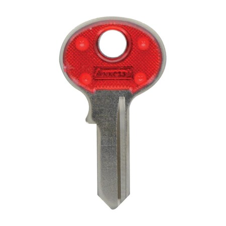 Hillman House of Office 69-Single Sided Universal Key Blank, Red - Pack of 10 5005208